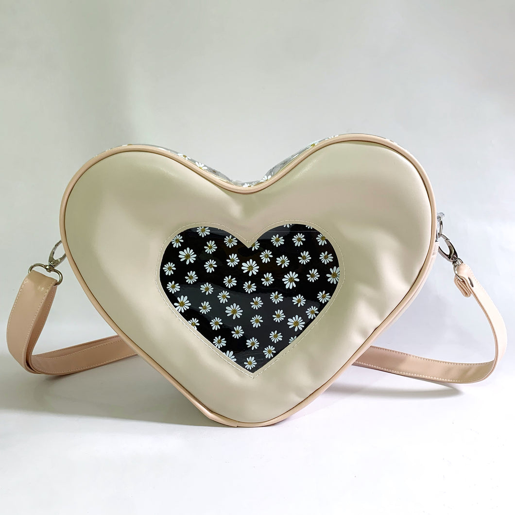 BOLSA CORAZÓN VAINILLA